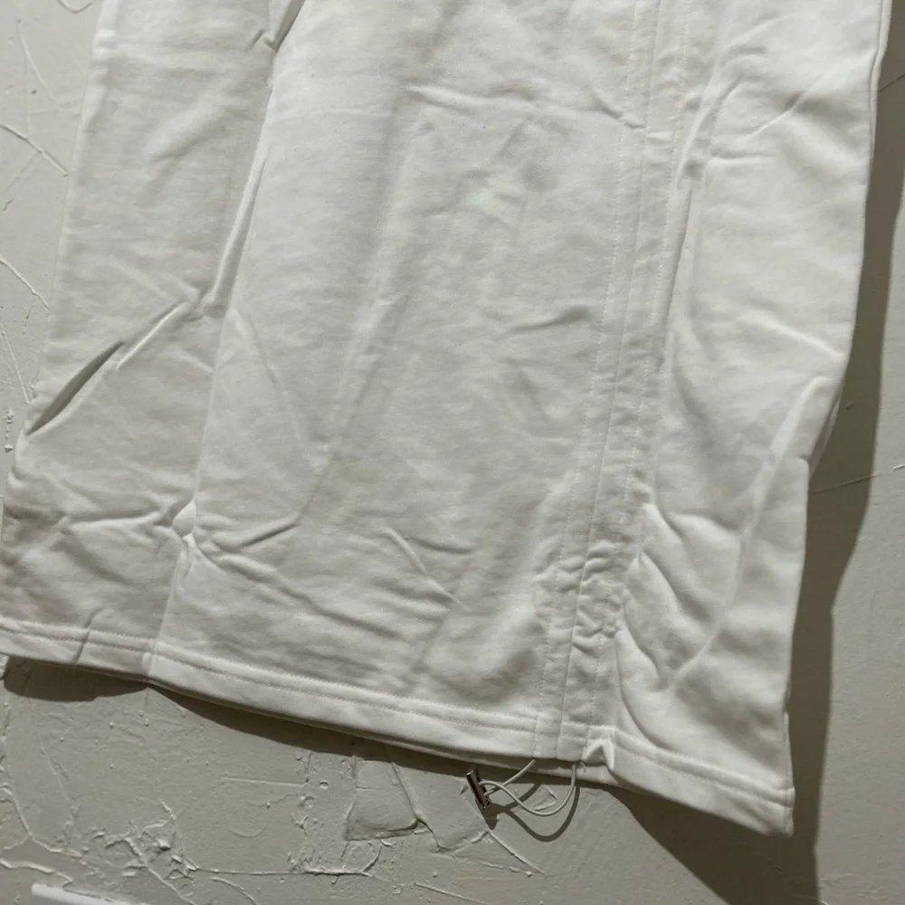 Boohoo White Long Sleeve Ruched Sweatshirt Dress Sz XS | Casual Chic Fall Outfit
